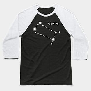 Gemini Zodiac Constellation Sign Baseball T-Shirt